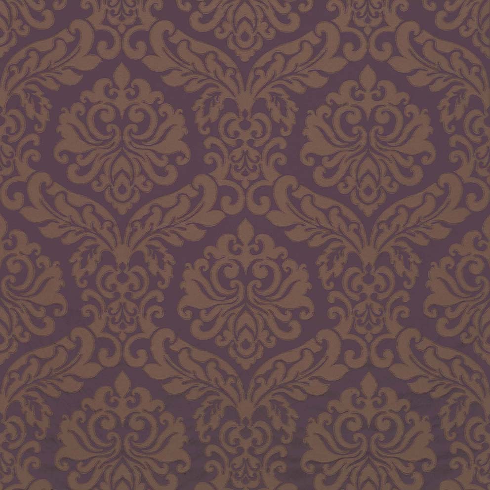 ABACUS DAMASK - BLACK CURRANT/TAUPE-0