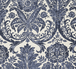 LUCIANA DAMASK PRINT - DENIM-0