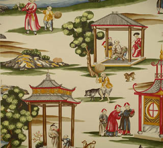 SHANGHAI - MULTI ON TEA SATIN-0