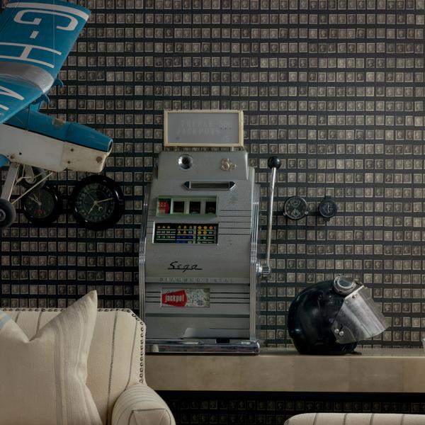 23593-penny-post-charcoal-wallpaper-upholstery-in-laundry-black-fabric-lifestyle