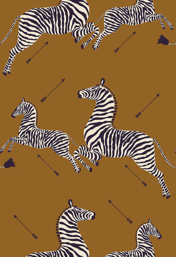 ZEBRAS SAFARI BROWN NUWALLPAPER The Paint Store Online