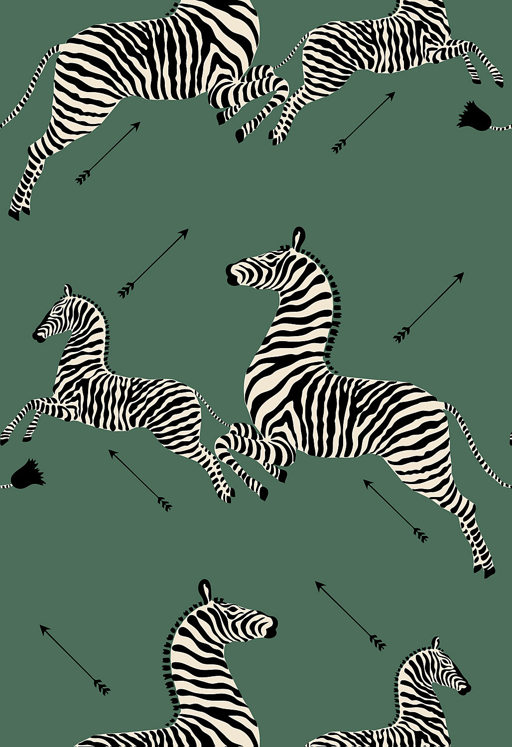 ZEBRAS SERENGETI GREEN NUWALLPAPER The Paint Store Online